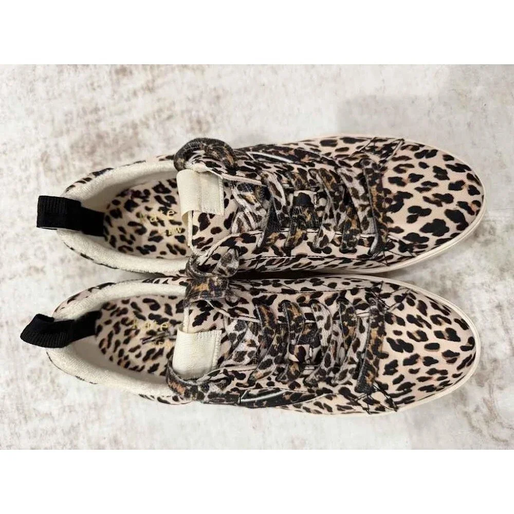 Kate Spade K As In Kate Court Leopard Canvas Sneakers Shoes 11B